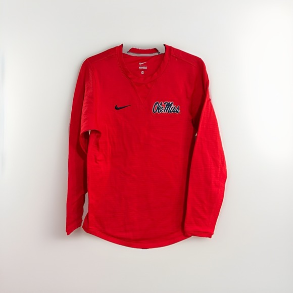 Nike Other - Nike Ole Miss Rebels Boys XS Red Stretch Long Sleeve Athletic Shirt W194